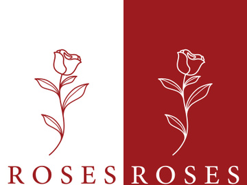 Creative rose flower logo design preview picture