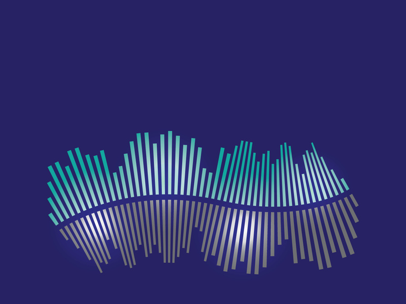 Sound waves logo background modern music vector image