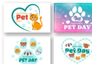 12 National Pet Day Illustration