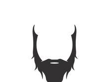 Beard icon logo and mustache vector illustration design symbol