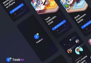 TaskEz Productivity App iOS UI Kit