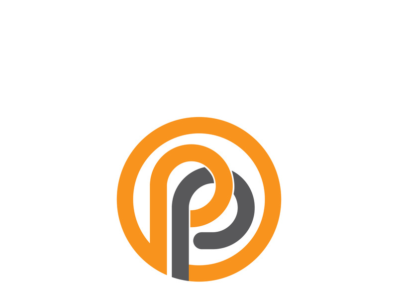 P logo vector template image