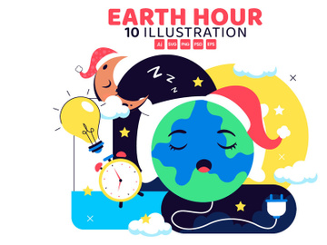 10 Happy Earth Hour Day Illustration preview picture