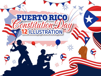 12 Puerto Rico Constitution Day Illustration
