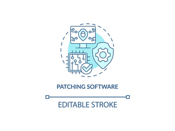 Patching software turquoise concept icon preview picture