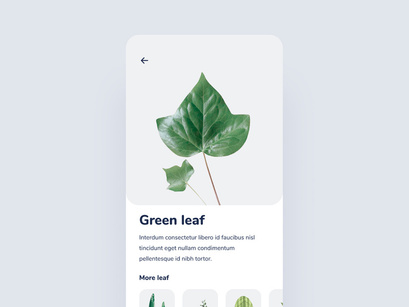 Leaf shop app concept