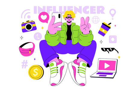 10 Influencers Lifestyle Illustration