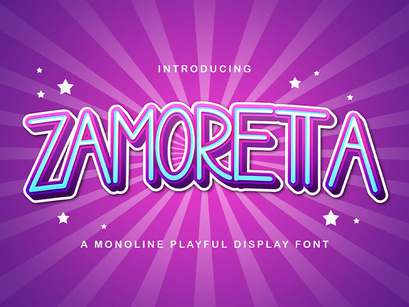 Zamoretta - Playful Display Font