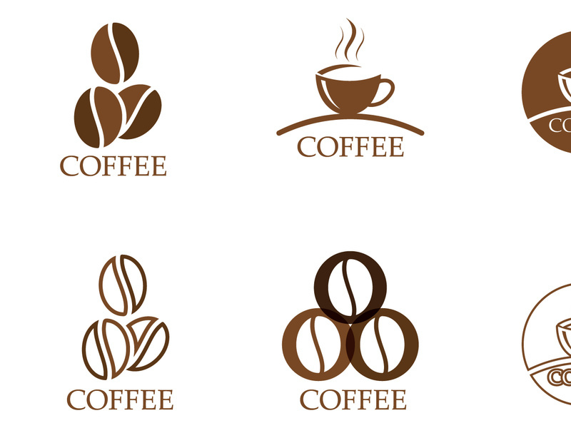 Coffee bean logo vector