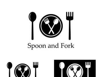 Creative spoon and fork logo. preview picture