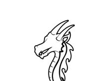 Dragon illustration icon design template vector