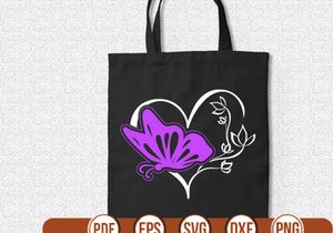 heart beat  with butterfly t shirt Design