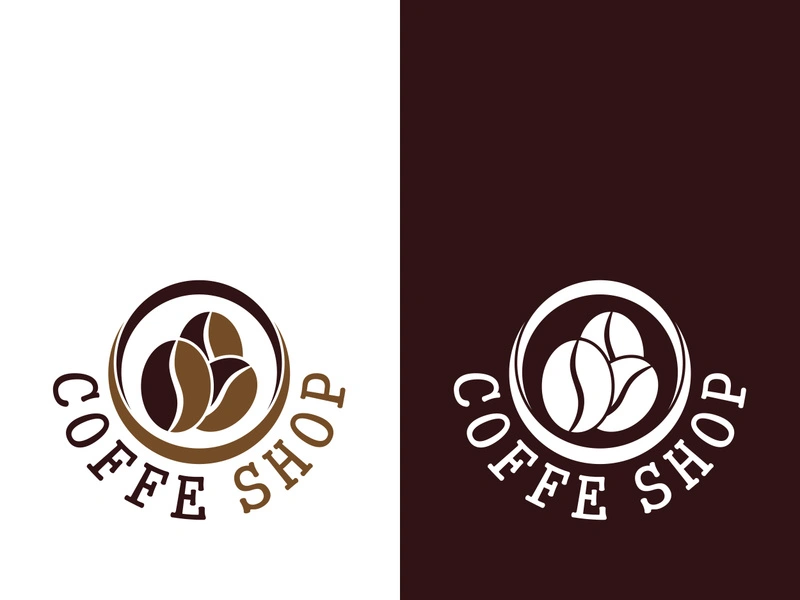Coffee bean icon vector illustration template