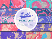 Abstract painting, can be used as a trendy background for wallpapers, posters, cards, invitations, websites. Modern artwork. Marble effect painting. Mixed blue, purple and red paints