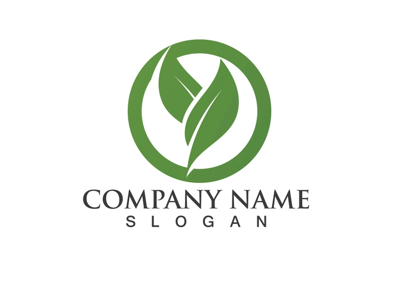 Green leaf logo Vector