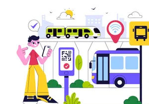 10 Smart Public Transport System Illustration