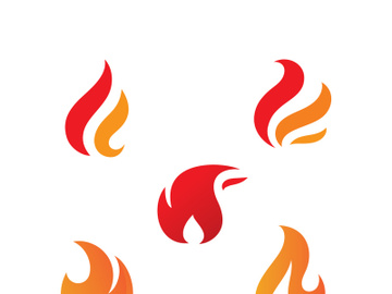 Torch flame logo icon  vector template preview picture