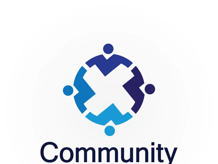 Community Logo Design Template for Teams or Groups.network and social icon design