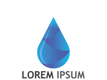 Modern colorful water drop logo design. preview picture