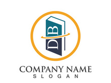 Digital book logo technology vector icon design