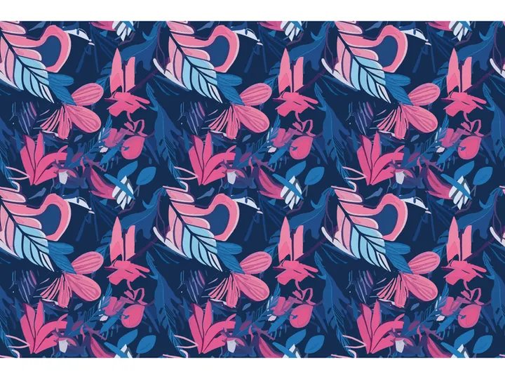 illustration features exotic jungle plants