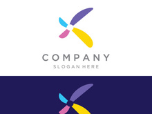 Abstract propeller logo with creative idea