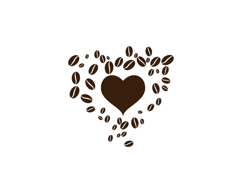 Coffee bean icon illustration