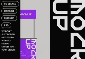 Portable Stand Booth Mockup