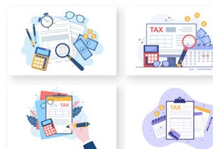 20 Tax form Flat Design Illustration