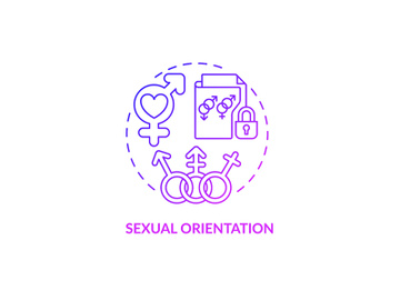 Sexual orientation purple gradient concept icon preview picture
