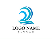 Wave beach vector illustration design logo