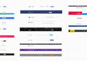 25 Navigations-Widgets für Web-UI-Kit Ver-01
