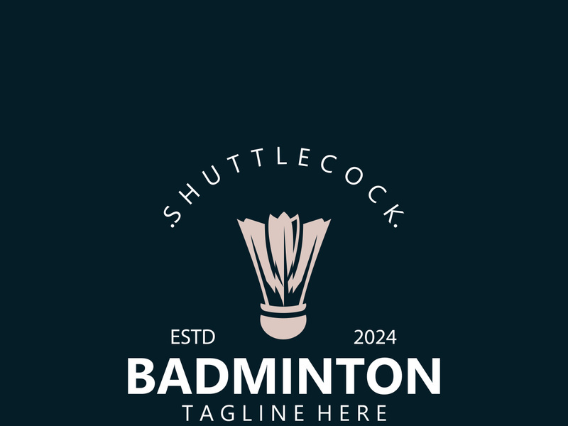 Badminton Shuttlecock logo icon design for Sport Badminton Championship club competition