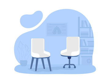 Armchairs for office room 2D vector isolated illustration preview picture