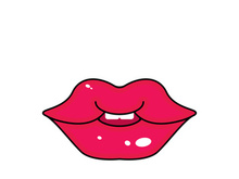Woman's lips icon vector illustration design template