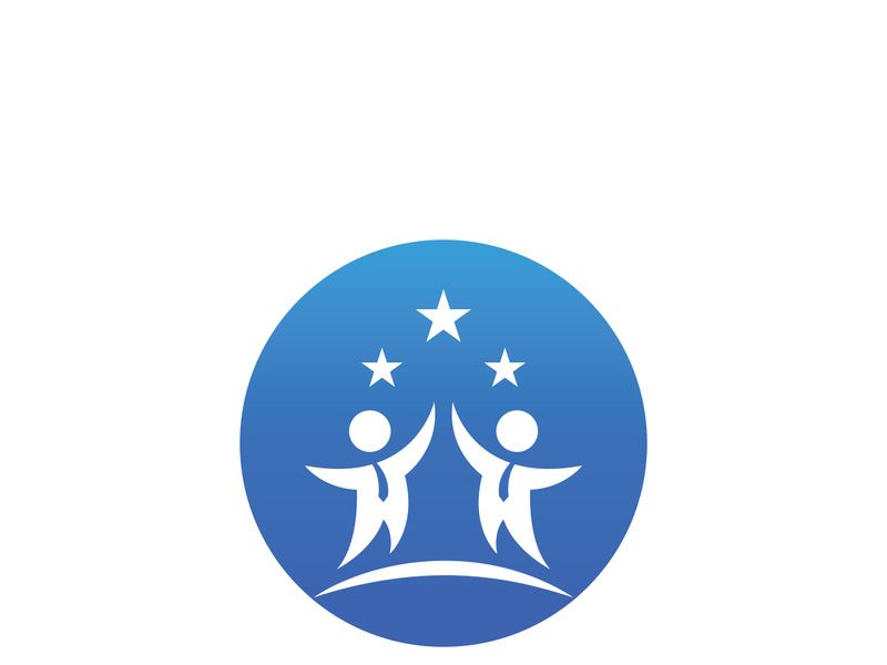 People star logo design to achieve a success or dream.