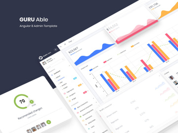 Guru Able Angular Admin Template preview picture