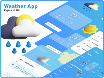 Weather APP UI Kit preview picture
