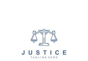 Justice logo design simple lawyer minimalist legal symbol illustration