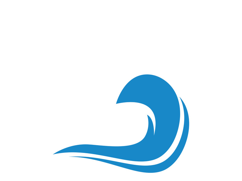 Ocean water wave wave logo design.