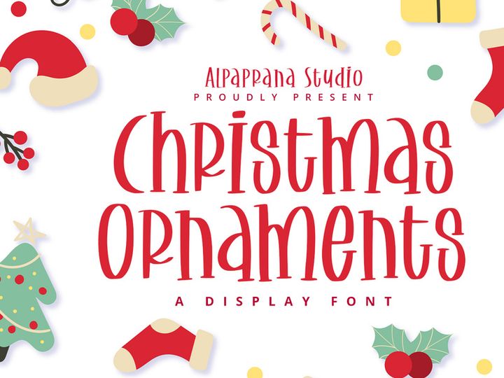 Christmas Ornaments - Display Font