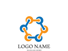 Molecule symbol logo template vector illustration design
