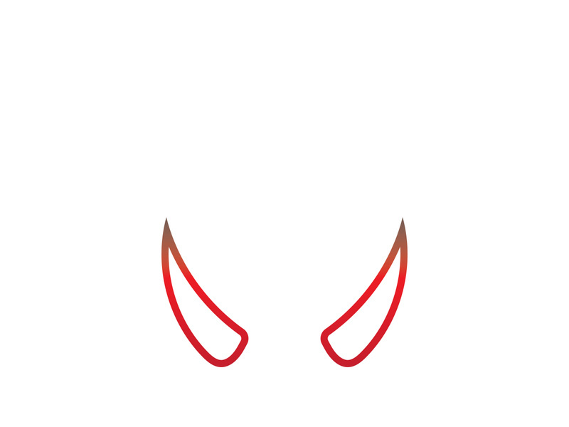 Devil horn Vector icon design illustration Template