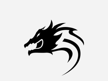 Dragon head logo vector icon preview picture