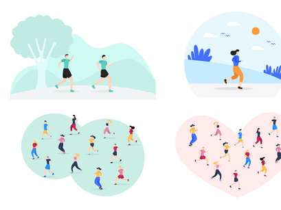 15 Jogging or Running Illustration