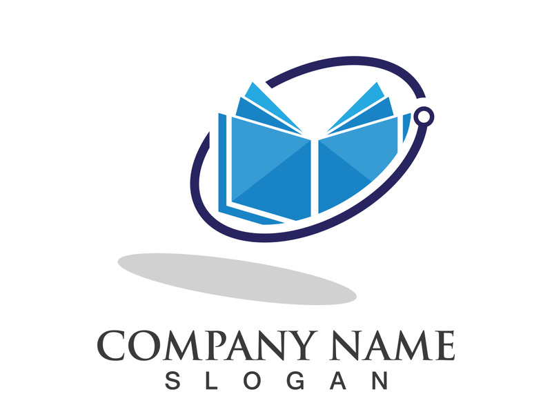 Digital book logo technology vector icon design