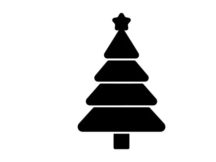 Ícone de Árvore de Natal Minimalista para Design e Decoração Festiva