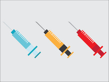 3 Injections flat illustration in Adobe illustrator