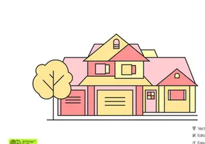Colorful House Illustration Vector Bundle