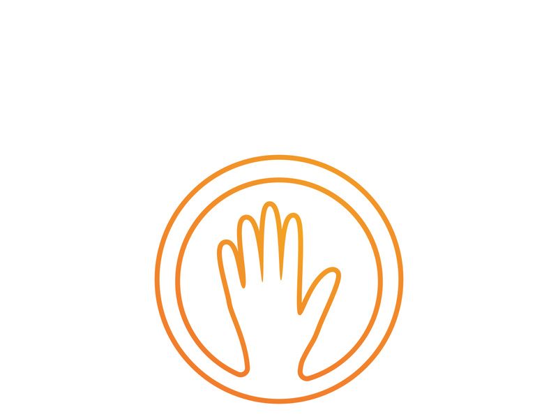 hand care logo and symbol vector